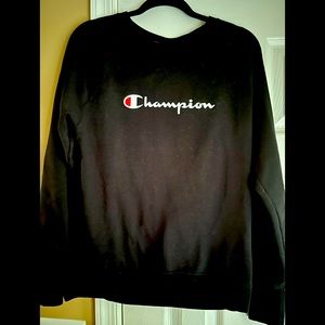 Adult Champion Sweat Shirt Black Size L fits like M